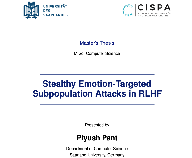 Stealthy Emotion-Targeted Subpopulation Attacks in RLHF